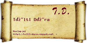Töltl Dóra névjegykártya